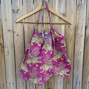 Printfresh Vibrant Pink and Yellow Patterned Top